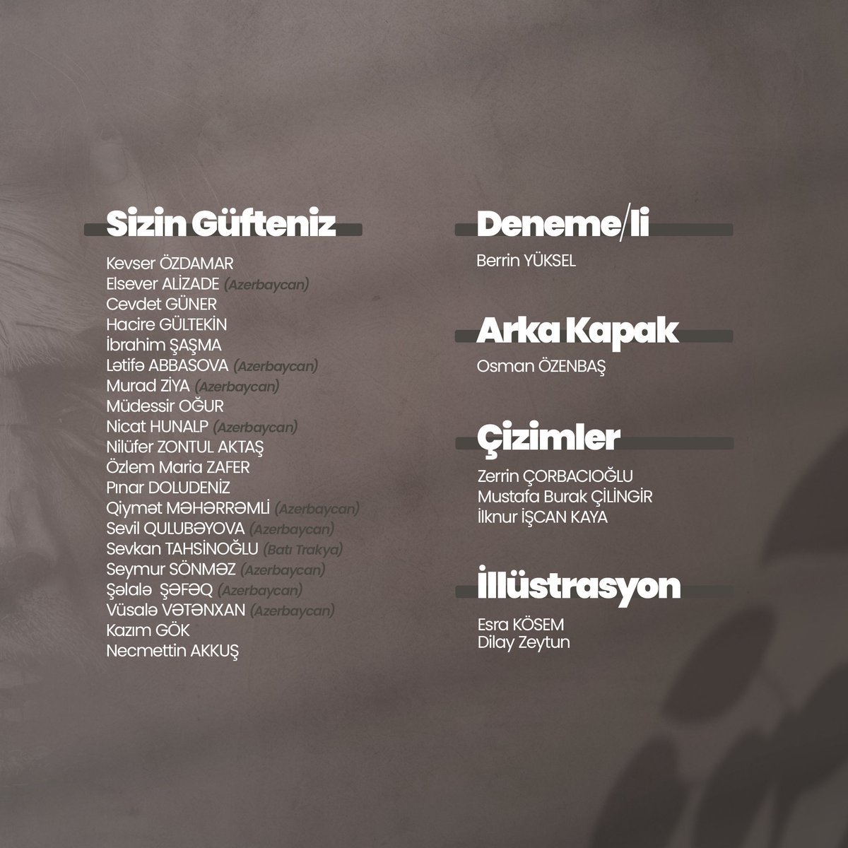 Güfte Edebiyat 19. Sayı baskıda.
Kalabalık temalı 19. Sayımıza eser gönderen tüm yazar/şairlere ve ayrıca editörlerimize teşekkür ederiz.
@Ayseay53134703 
<a href="/VayVeliay/">vay_veliay</a> 
#güfteedebiyat
#sözbüyüler
<a href="/dergi/">dergici</a>
#edebiyat