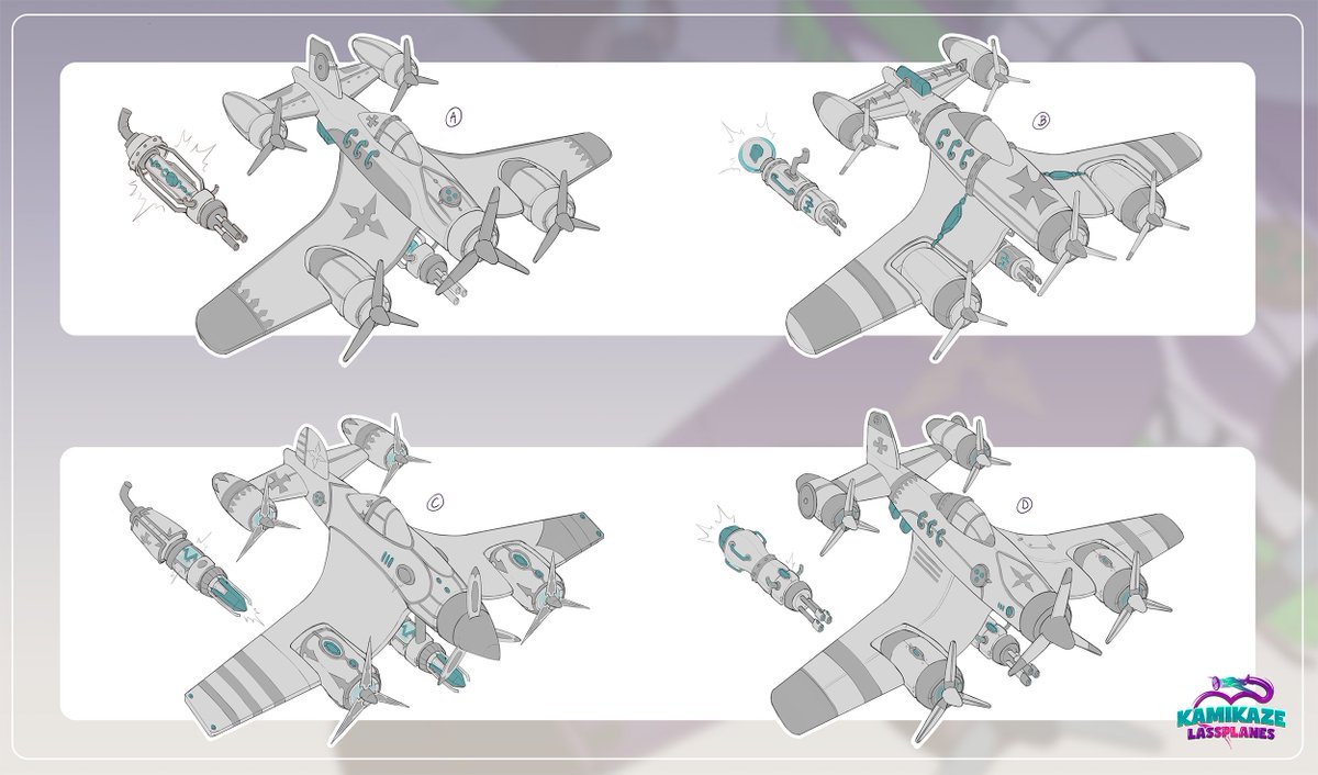 hexemori's tweet photo. Today I'd like to show first concept I did for Kamikaze Lassplanes: Albatrosse warplane! ✈️💥

Concept art of a warplane called Albatrosse, based on a human form of the main character (Alba) from Kamikaze Lassplanes.

as link for more: https://t.co/OXQU5XIkrj

#gameart #gamedev https://t.co/kuuByEl9Gn