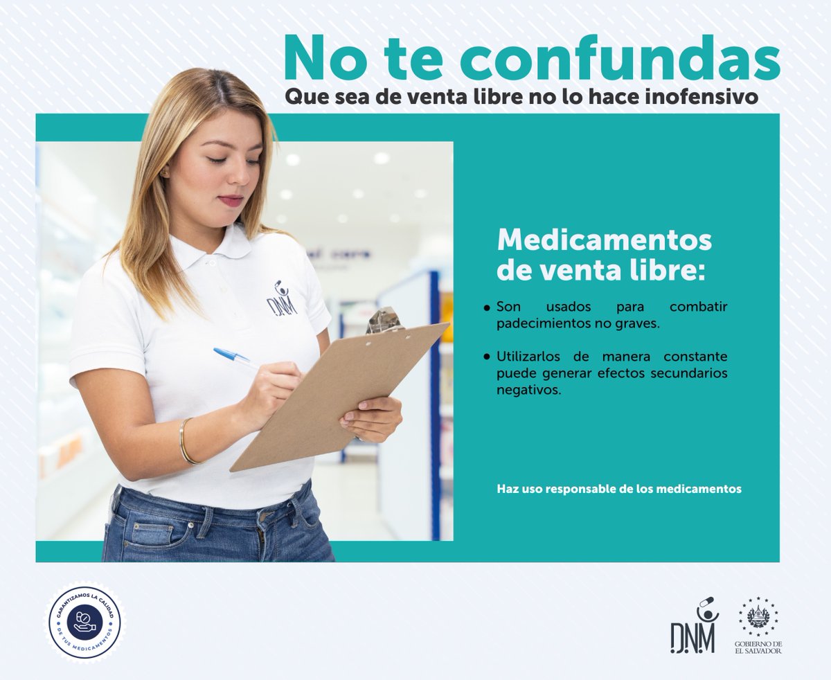 SRS_SV's tweet photo. No automedicarse es hacer uso responsable de los medicamentos. Si tienes síntomas de dengue, como fiebre y dolor muscular, acude a la unidad de salud más cercana. Llama al 1⃣ 3⃣2⃣ @SEM132_SV https://t.co/PvdJ1n51PS