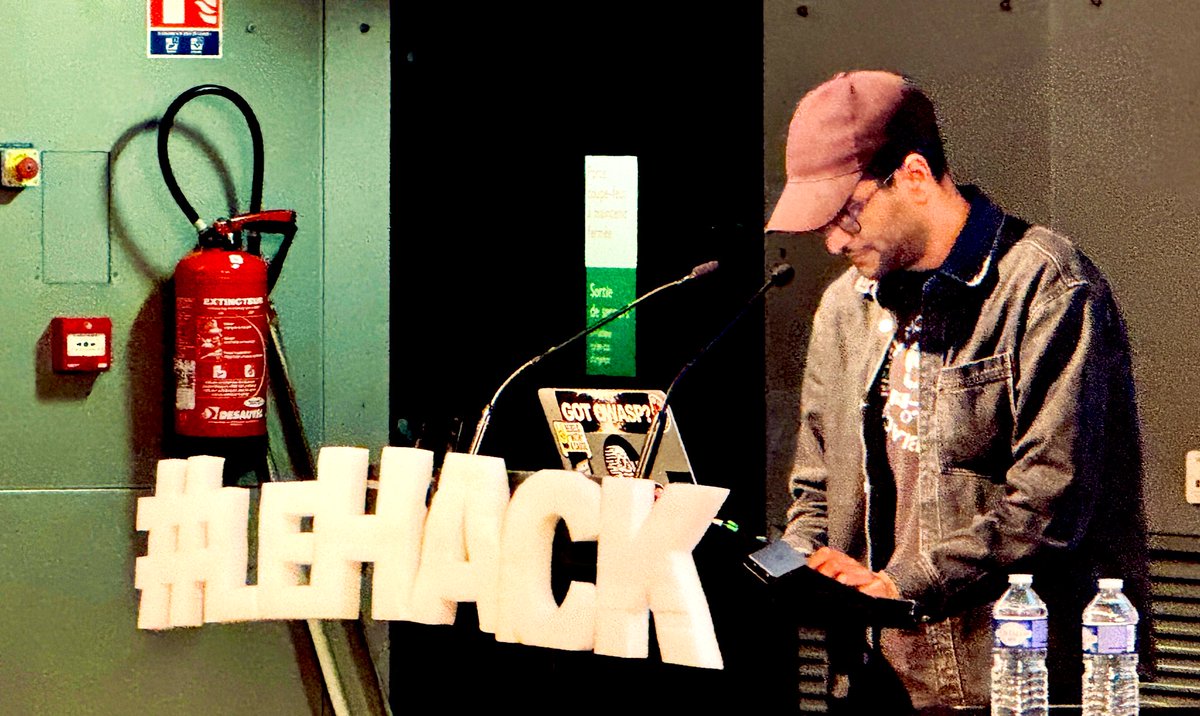 jaysonstreet's tweet photo. I used my OSINT skills and tracked down @zackhimself at @_leHACK_ 🥰 #HackerAdventures https://t.co/3eg8wWk1Wg