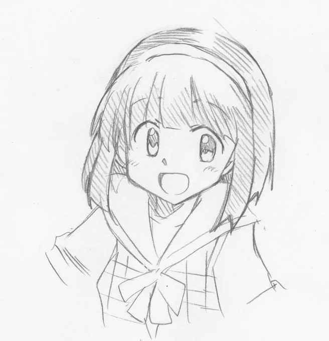 ついでにウチの子の弥生のご先祖トゥルーラブストーリーの方の弥生ちゃんも描いてみた 