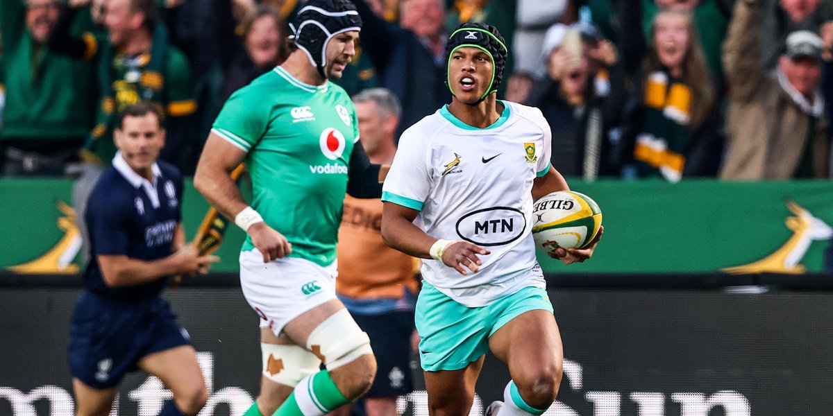 Springboks's tweet photo. Match report: The #Springboks held their nerve to beat Ireland, with enough to work on before next weekend's second Test - more here: https://t.co/XhGNBWgt8m 👍
#ForeverGreenForeverGold #RSAvIRE https://t.co/PkvcmV10Qr