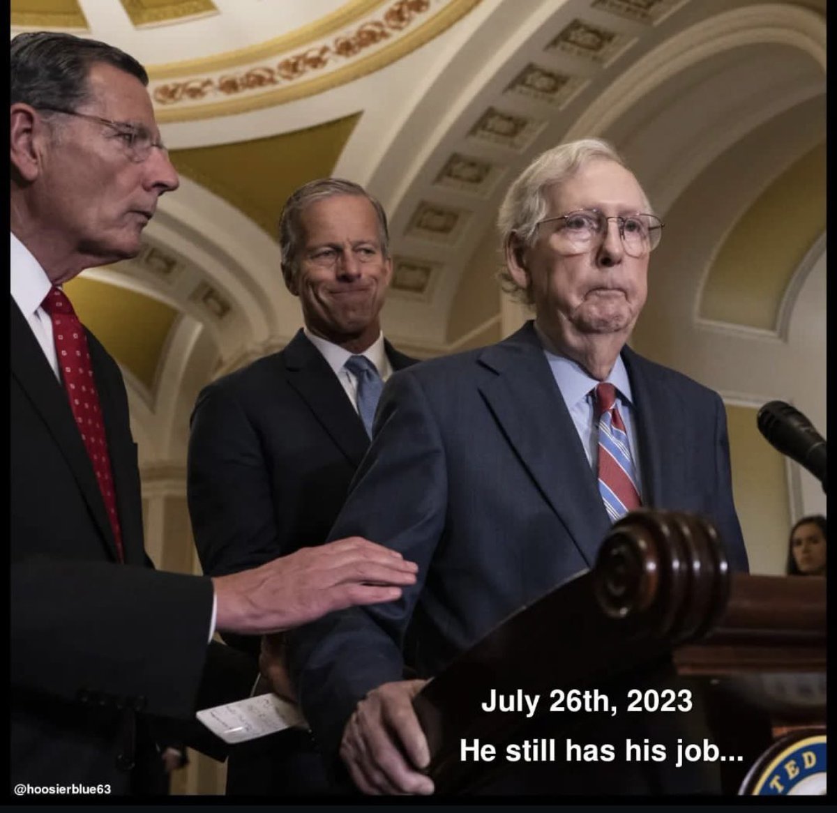 This decrepit old fart had a series of mini-strokes on national TV. 

Why aren’t Republicans asking HIM to step down?