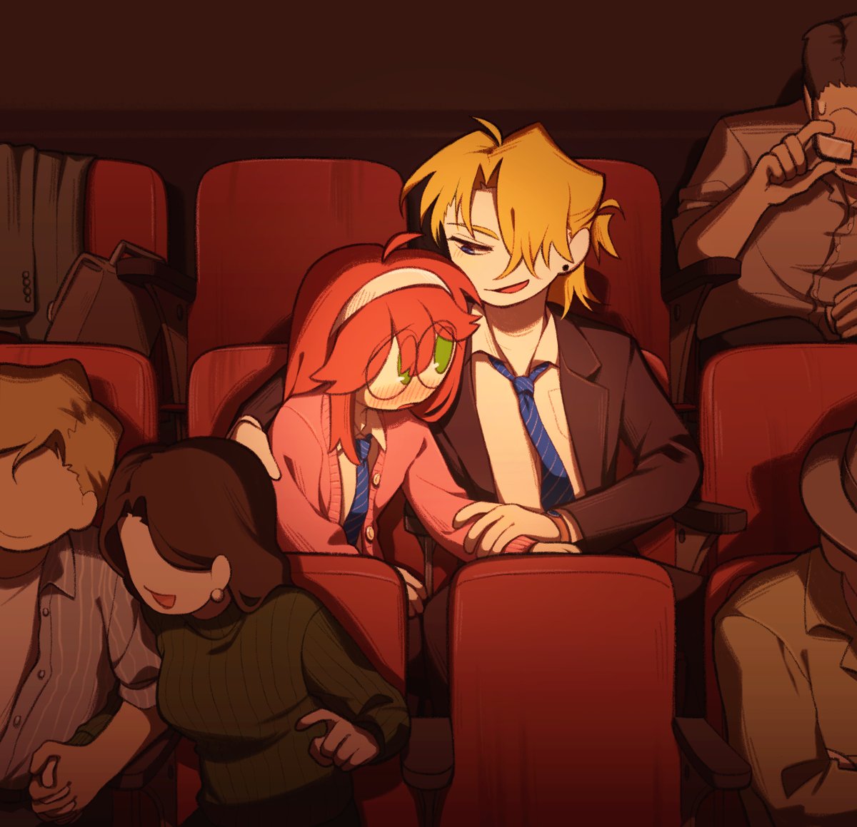 CWew33_nsfw's tweet image. 之前摸的被拐去电影院约会图（约会