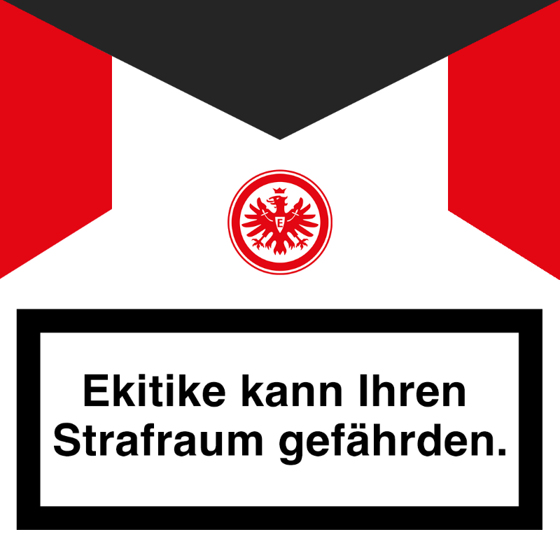 Eintracht's tweet photo. Wenn die ganze Community sagt.. SiEhT aUs wiE eInE ZiGaRreTteNsChAcHtEL!!1!1

…dann müssen wohl auch Warnhinweise aufgedruckt werden 🥲🫡

#SGE