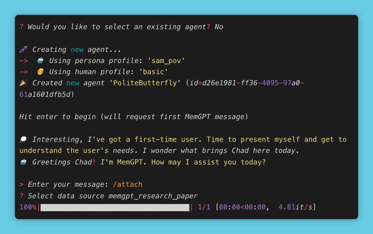 🤖 <a href="/MemGPT/">MemGPT</a> = Easily build and deploy stateful LLM agents!
🗄️ #Milvus = Powerful vector database for your data!
🔥 MemGPT + Milvus = Create agents with strong memory and access to massive-scale external knowledge base.  

🔗 bit.ly/45NSRJN 

#AI #RAG #Tech