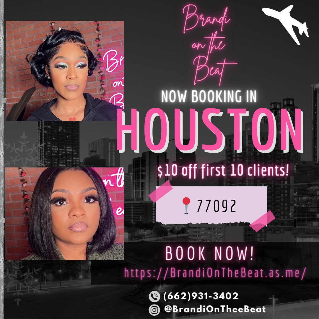 BellaBrandij's tweet photo. Houstonβs newest MUA has landed!!! $10 off first 10 clientsππ
Retweet to help me build my clientele.
#houstonmua #houstonmakeup #htxmua #houstonmakeupartist https://t.co/kl5zSbMezs
