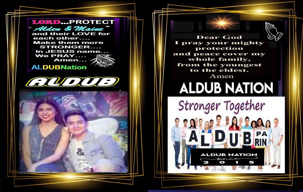 NellyADN"ALDUB/MAICHARD4EVER" (@nellygbasco) on Twitter photo "Put on the full armor of God, so that you can take your stand against the devil’s schemes." - -Ephesians 6:11
"PROTECTION PRAYER FOR ALDUBNATION & ALDUB+BBCUTE/PLAYMATE/BBLIIT"
<a href="/aldenrichards02/">Alden Richards</a> <a href="/mainedcm/">Maine Mendoza</a>
#BOYCOTTEatBulaga1215
NO TO SOLO PROJECTS
ALDUB Pa Rin "Put on the full armor of God, so that you can take your stand against the devil’s schemes." - -Ephesians 6:11
"PROTECTION PRAYER FOR ALDUBNATION & ALDUB+BBCUTE/PLAYMATE/BBLIIT"
<a href="/aldenrichards02/">Alden Richards</a> <a href="/mainedcm/">Maine Mendoza</a>
#BOYCOTTEatBulaga1215
NO TO SOLO PROJECTS
ALDUB Pa Rin