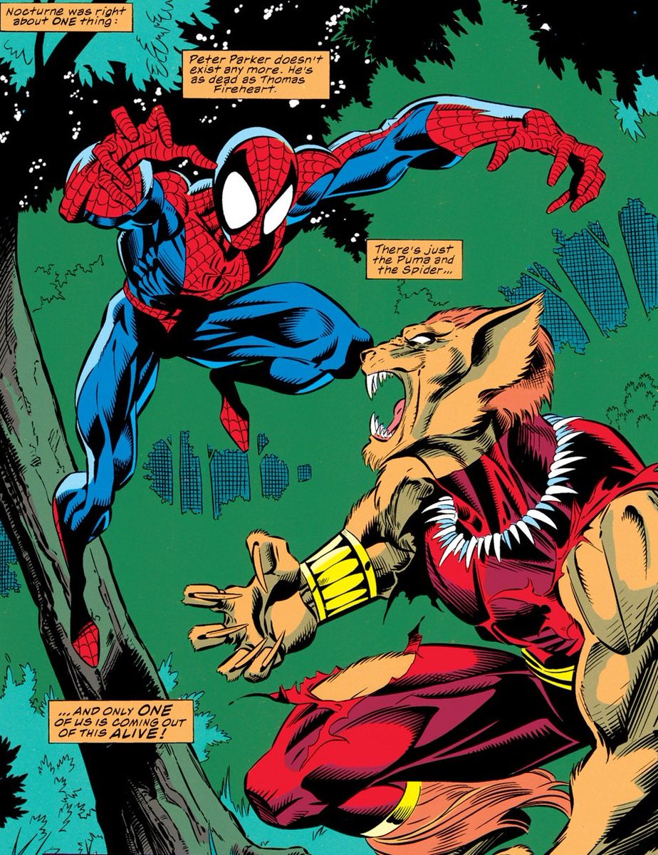 SpiderManComic_'s tweet photo. The Amazing Spider-Man #395

The Puma and the Spider by Mark Bagley. https://t.co/elroXdnKMi