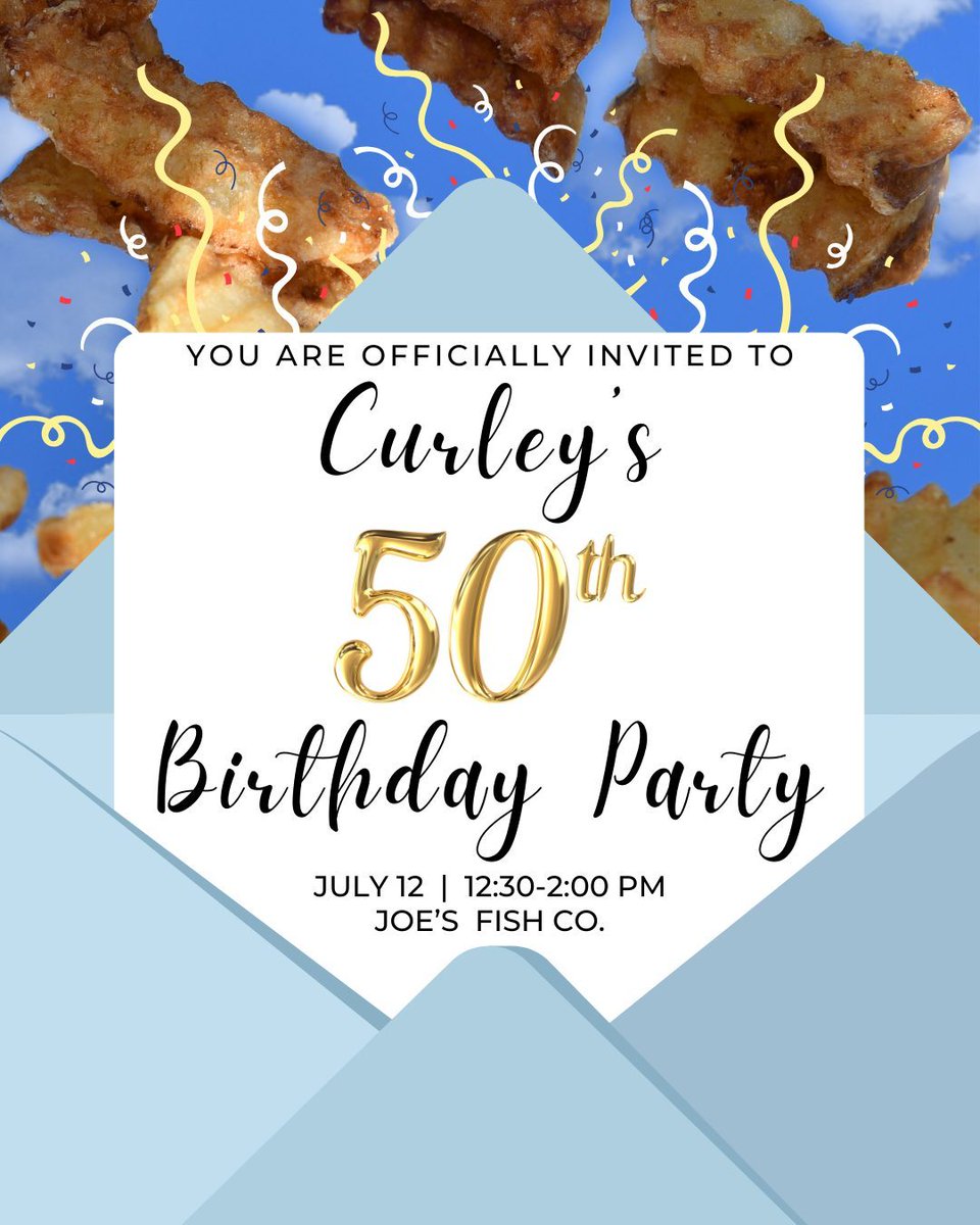 MoreysPiers's tweet photo. It's Curley's 50th Birthday this year! We want you to come celebrate with us. 🎉🎂🍟

Join us on #NationalFrenchFryDay on July 12th, from 12:30pm - 2pm to celebrate everyone's favorite fry. See you there! 🎈
#curleys #happybirthday #birthday #frenchfries #fries #wildwood https://t.co/RnUkhEM70O