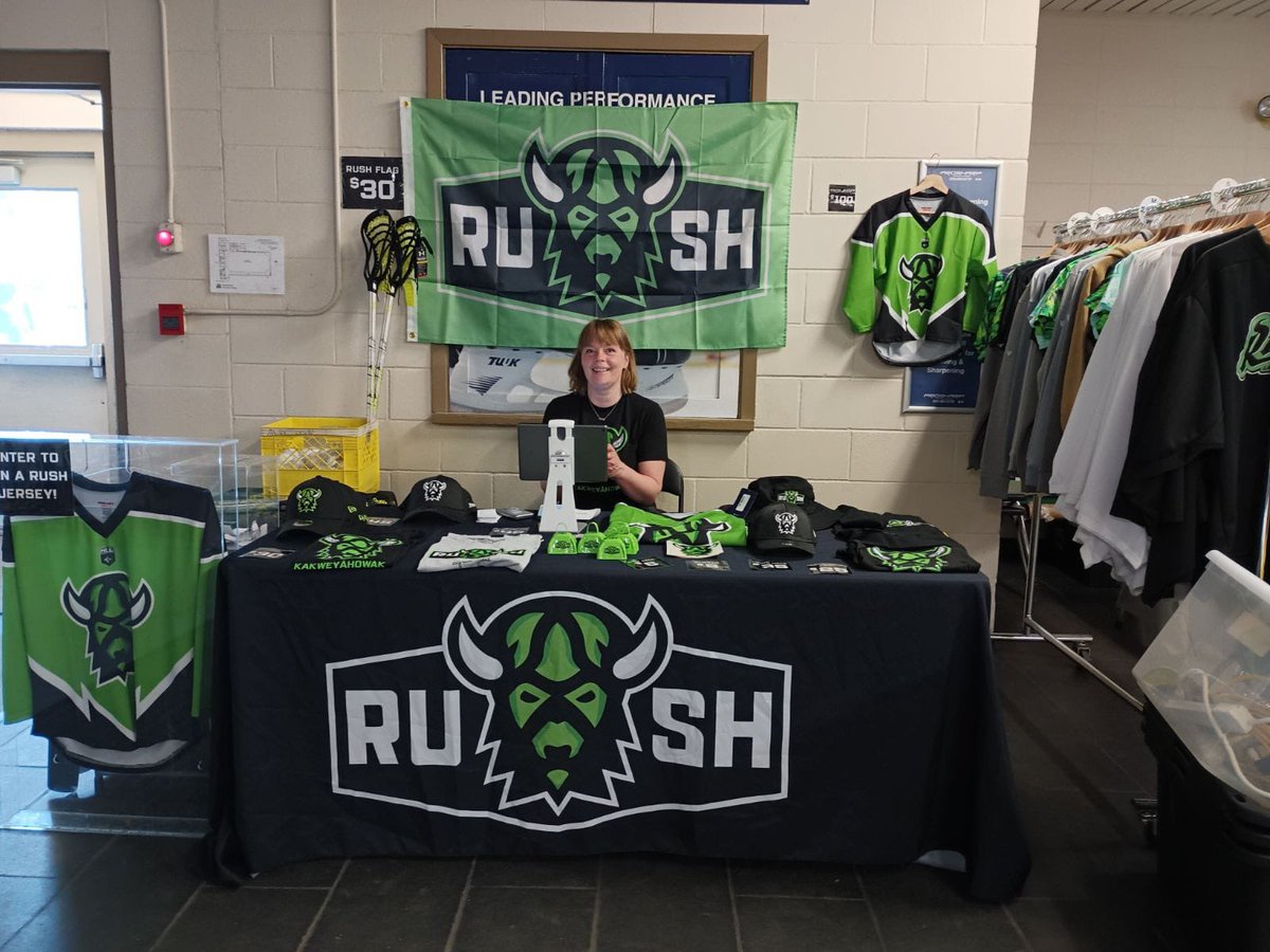 SaskRushLAX's tweet photo. Come say hi! We’re set up at Kinsmen Arena in PA for provincials 🥍 https://t.co/z8mFF3BpQD