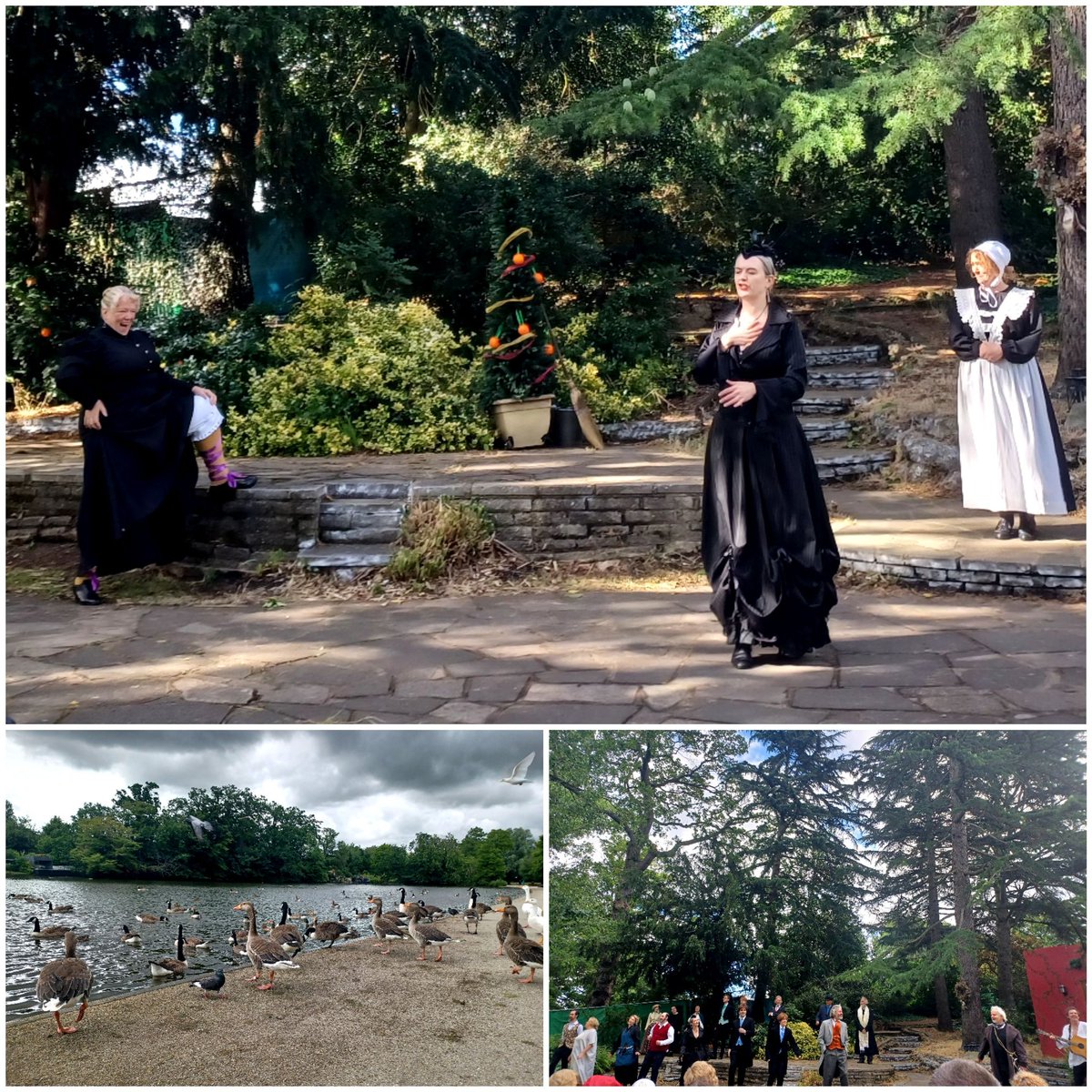 Ruthyphro's tweet photo. Fabulous performance in #RaphaelPark in #Romford of Shakespeare's #TwefthNight - last ever here ๐ญ
So funny (especially the glamorous Olivia who rocked that kick-ass Victorian dress!), and the fullest and most dignified portrayal of Malvolio (a woman, of course) I've ever seen. https://t.co/QISocFPHAV