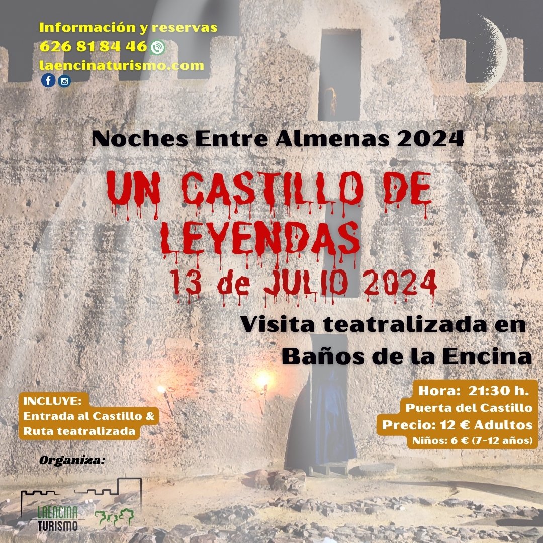 ¿Te gusta la historia y la cultura? ¿Quieres vivir una experiencia única en un entorno mágico? ¡No te pierdas Noches Entre Almenas 2024!

Reserva tu plaza ahora y prepárate para un viaje inolvidable al pasado.
¡Te esperamos!
#BañosdelaEncina #Teatralizadas #Jaén #Castillos