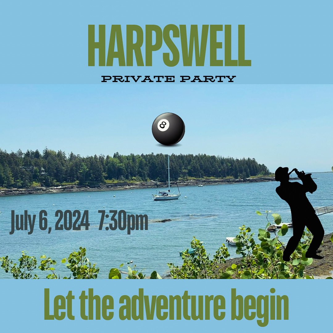 eightballsband's tweet photo. 🎱🎱 Looking forward to spending time in Harpswell today!! What a special time indeed. Congratulations!!! 🎷🎷🎷🎷 🎹🎹🎹🎹!! #maine #mainesummer 🎱🎱 https://t.co/R6qeSXU5TX