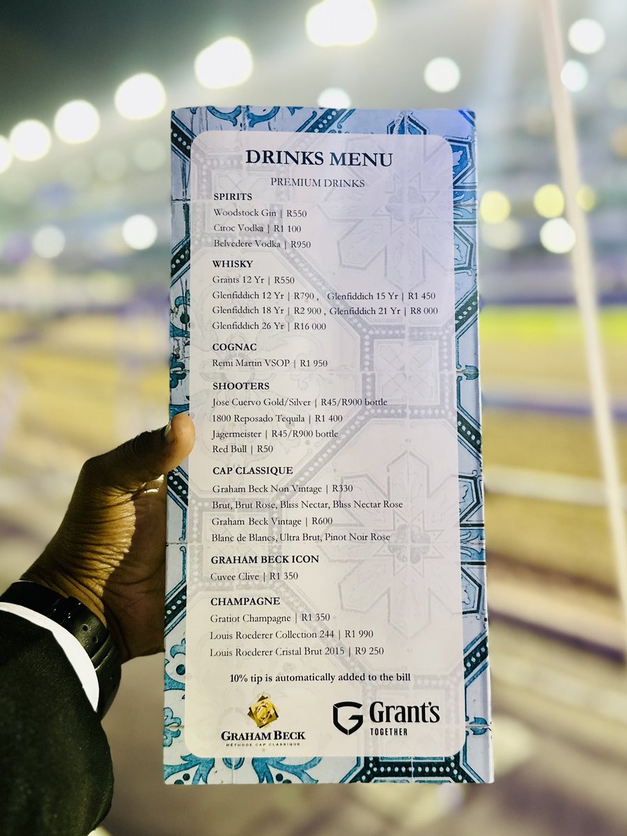 Mandla_MaWine's tweet photo. Premium drinks menu. 🔥🙏🍾🥂 https://t.co/fbqMkAhhkE