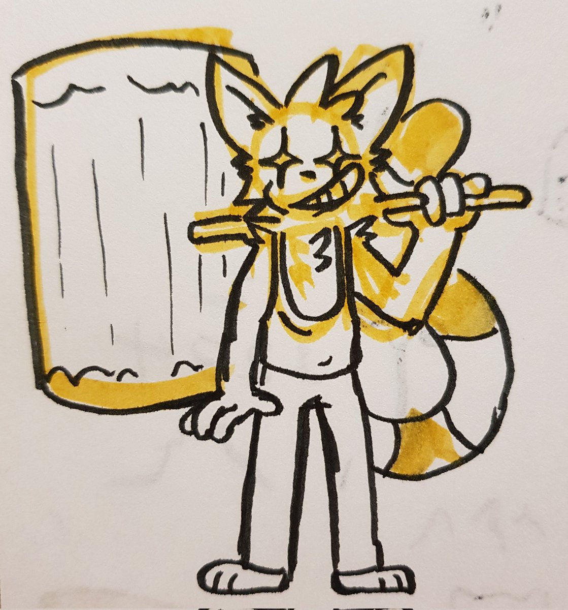 Wringed's tweet image. drawing with pens!