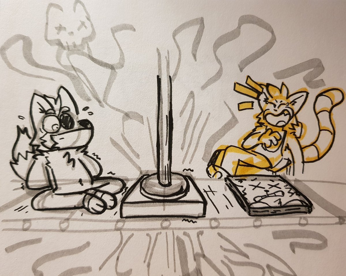 Wringed's tweet image. drawing with pens!