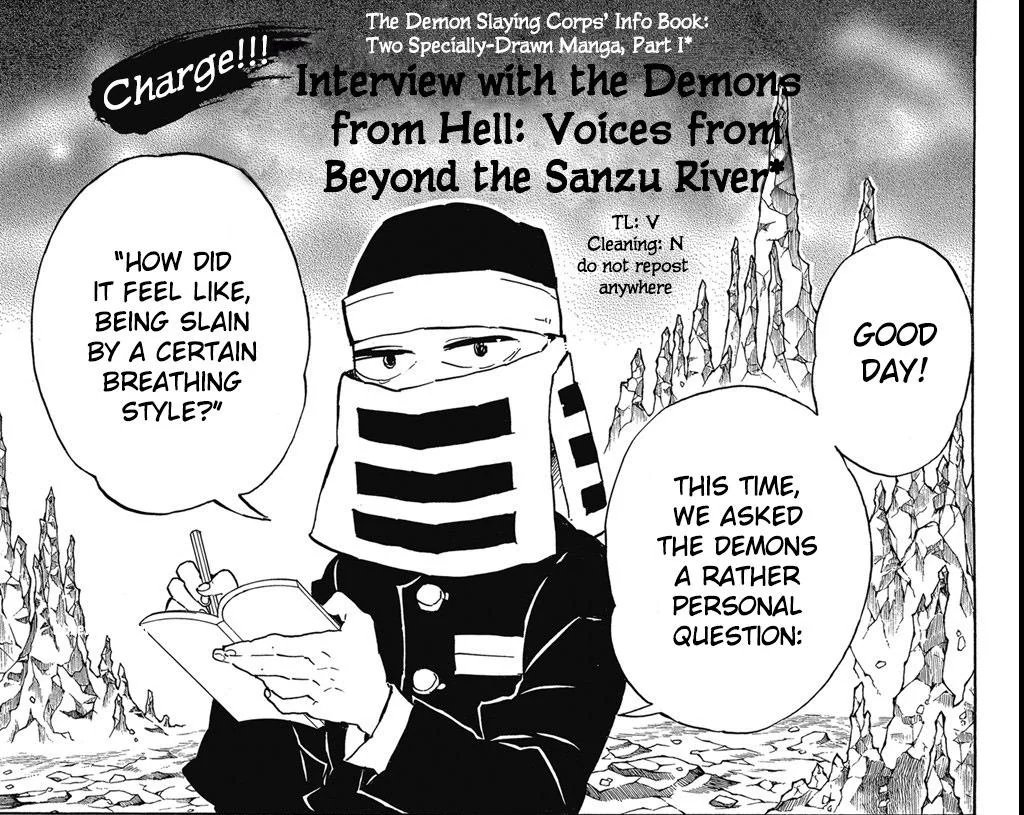 KimetsuFacts's tweet photo. #knyfact ☀️ #knyspoiler after the final battle, Goto hit his head and briefly went to hell.
He decided to interview some demons and ask them how it felt like to be killed by certain breathing styles, a thread 🧵 https://t.co/9Jlj4Nefid