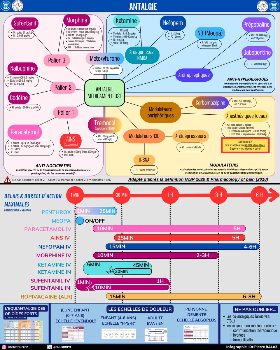 SMURBMPM's tweet photo. Synthèse sur l'antalgie, adaptée au pré-hospitalier https://t.co/3dBzYYiqMd