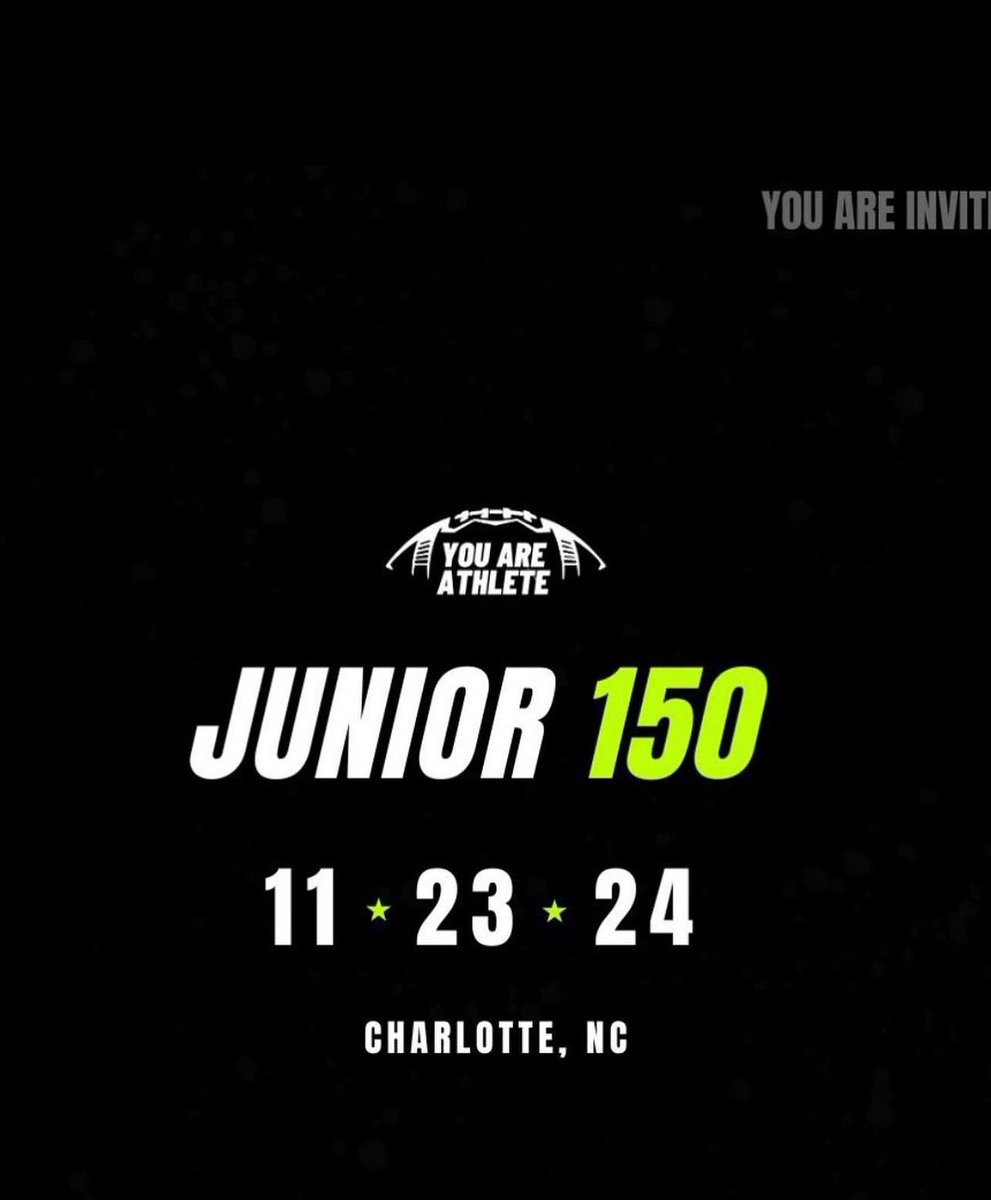 Thank you <a href="/youareathlete/">You Are Athlete</a> and <a href="/ShockDoctor/">Shock Doctor</a> for recognizing me as one of the top middle school prospects in South Carolina and the invitation to participate in the YAA junior middle school exposure camp 🙏🏾🙏🏾<a href="/AlPopsFootball/">𝐀𝐋 𝐏𝐨𝐩𝐬</a> <a href="/PrepRedzoneSC/">Prep Redzone South Carolina</a> <a href="/PrepRedzone/">Prep Redzone 🏈</a>