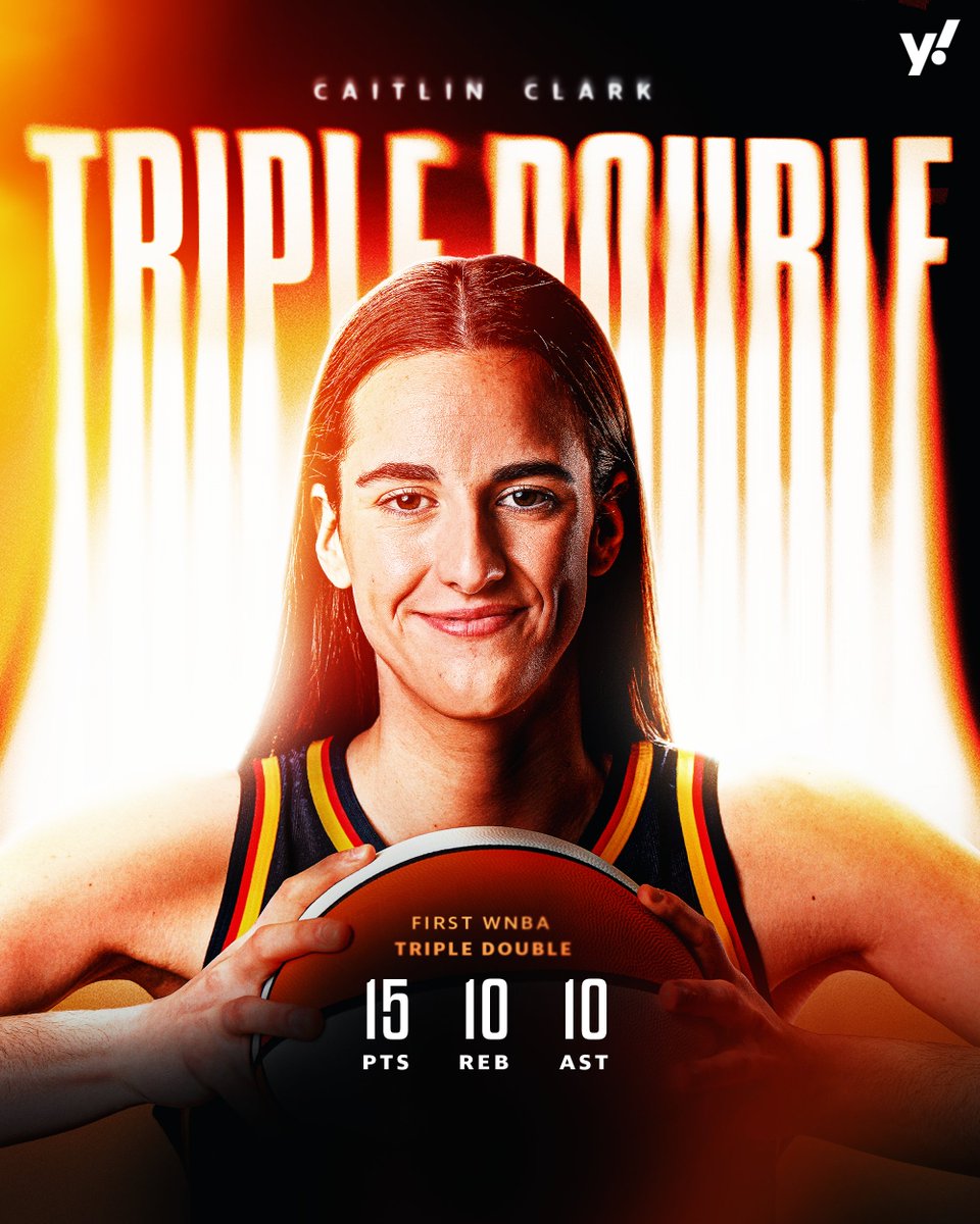Caitlin Clark is the first rookie with a triple-double in WNBA history 🤯