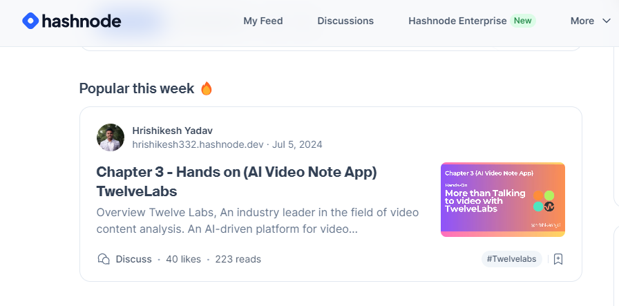 hrishikesh_ai's tweet image. If you have not read my recent blog on @twelve_labs , you missed something this week on @hashnode 

Blog Link - hrishikesh332.hashnode.dev/chapter-3-hand…

#AIForTomorrow