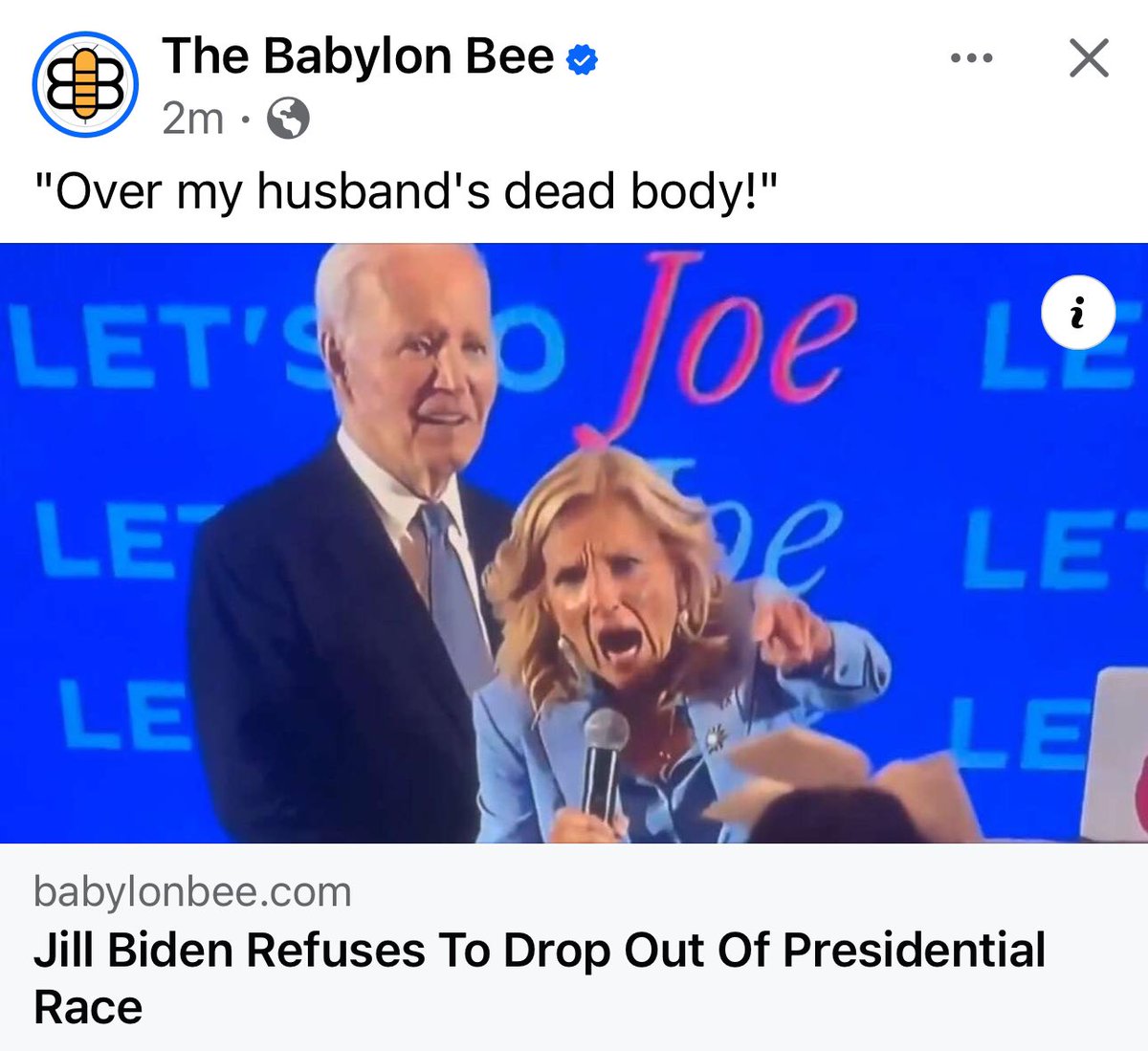 The Babysitter’s running the show… #BidensFinished