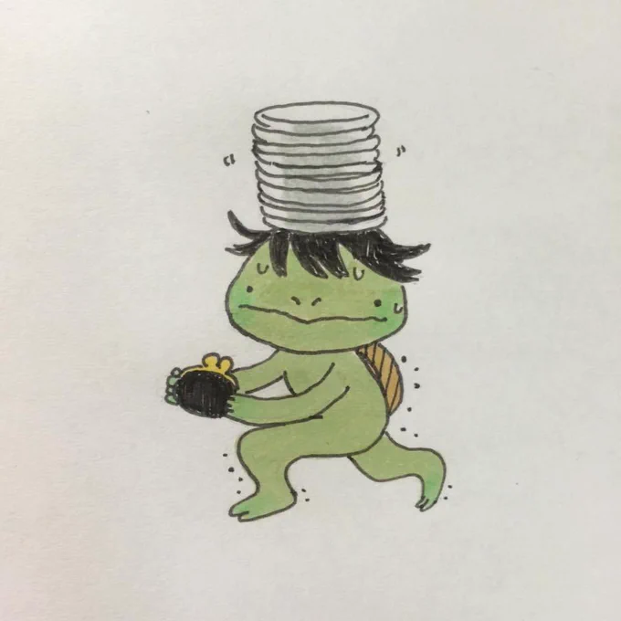 10年前に描いた「かっぱ 寿司」がかわいいので見てください 