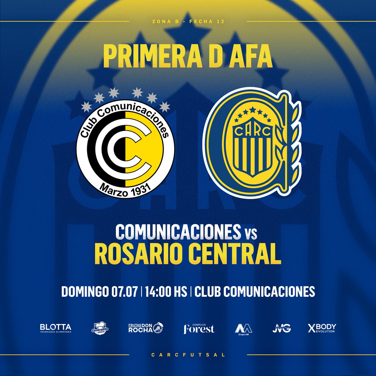 CARCfutsal's tweet photo. #FutsalAFA | ¡Mañana volvemos a jugar en Buenos Aires! 💪💙💛
🏆#PrimeraDAFA - Fecha 12
🆚️ @FutsalComu
⏰ 14.00 hs
📍Club Comunicaciones
¡Vamos con todo!
#VamosCanalla🇺🇦 https://t.co/n77zs7i9No