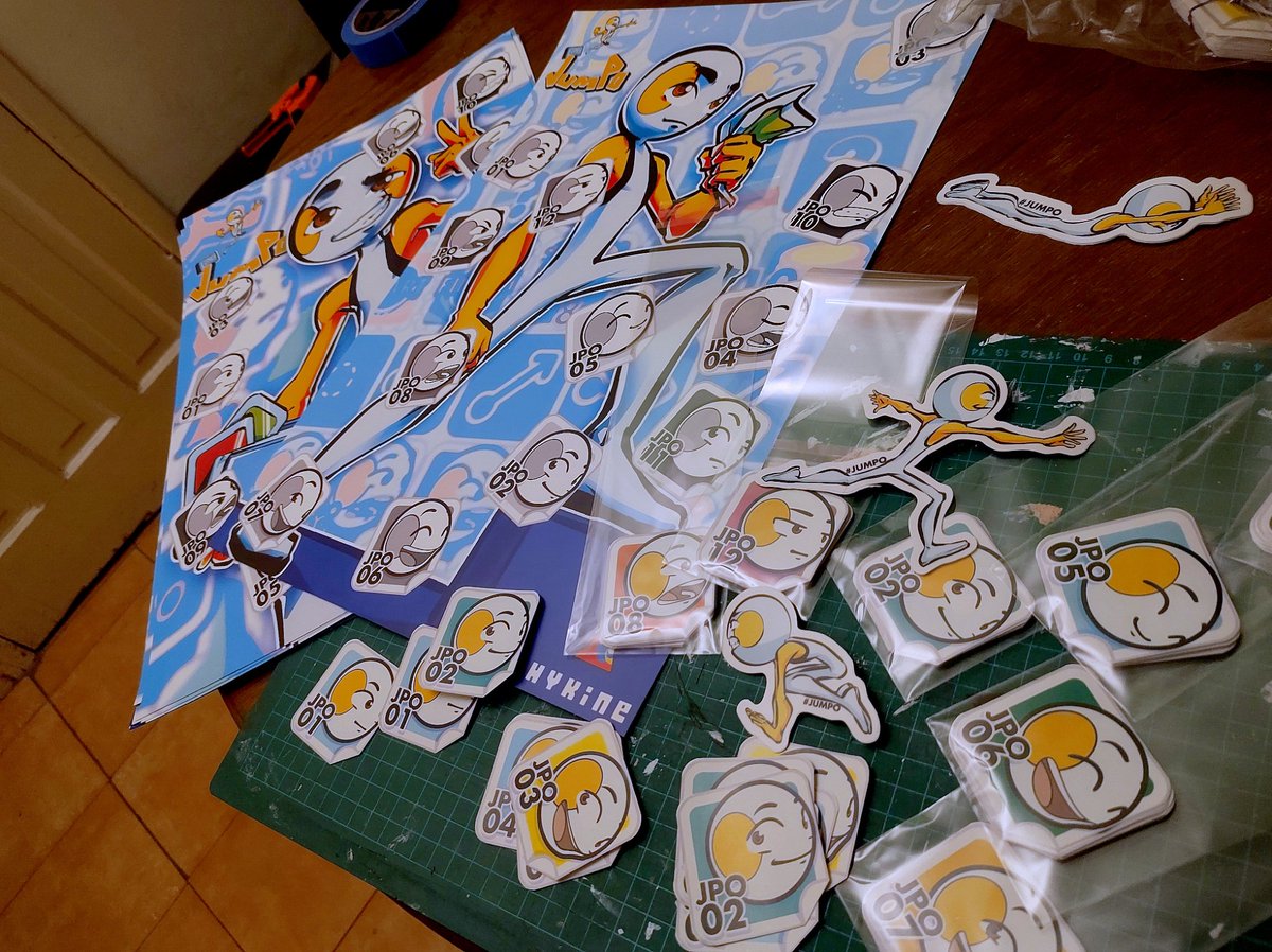 HYKINECO's tweet image. Getting stuff ready for the kids
#merch #swag #Flowy #Jumpo #stickman #OCart