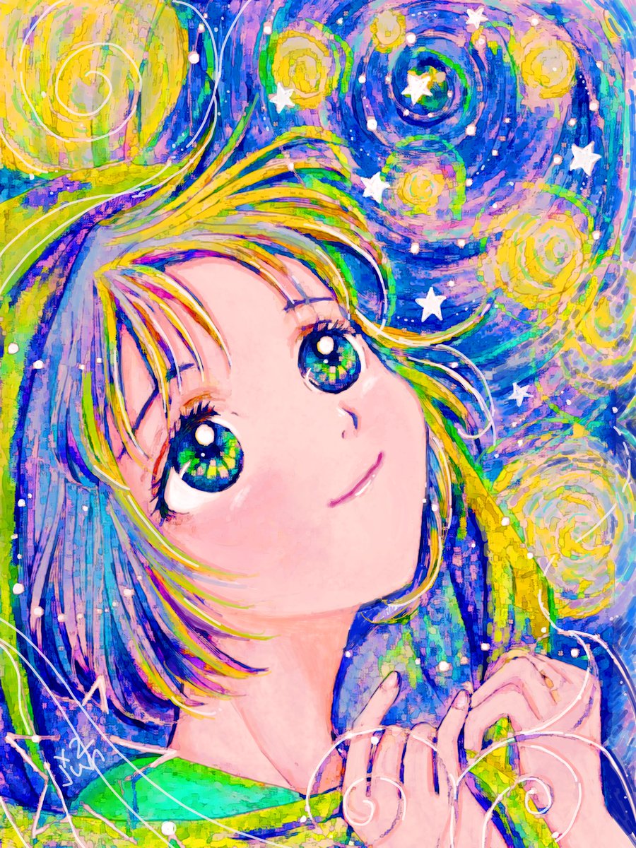 「⋯ 今日は七夕さん会える日なんだ 良き日に 」|純々のイラスト