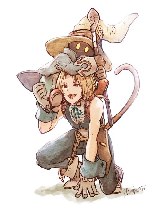 昔の絵ですが!おめでとうございます!#FF9_24th#FF9_24周年#FF9祝24周年 