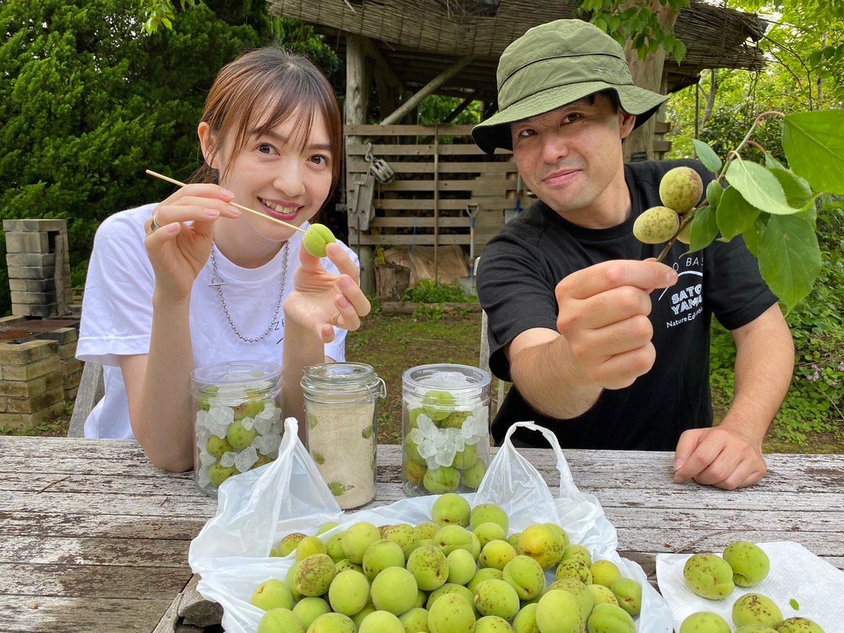 satonote_radio's tweet photo. オハサト～！

#ドクトル西野 と #高橋万里恵 の名コンビ
AuDee版 #サトノート 更新しました🫡

今日のワクキーは
『うめぇ😍梅ジュースをつくろう～！』

きみつのさんぽ道で梅の実を収穫！
梅シロップ作りをサクッと行いました！
聞いてね↓
https://t.co/ecqpZ7sukF

#里山ゼロベース #satonote https://t.co/eZ4JQox0JP