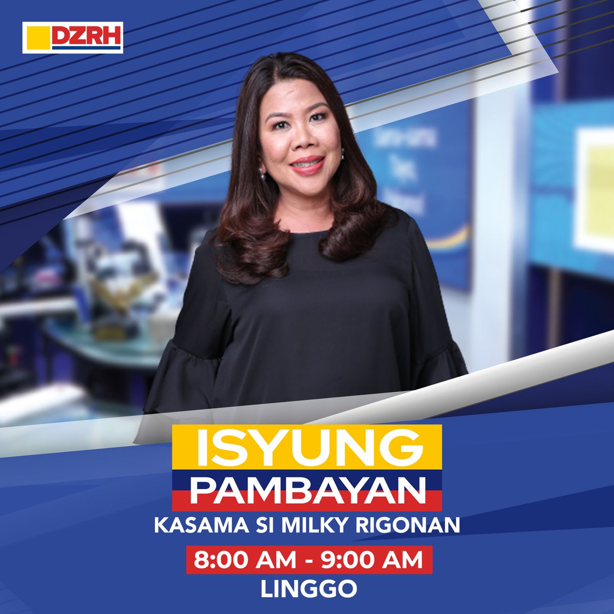 #IsyungPambayan na! 
Tuloy-tuloy sa pagbabalita,
Tuloy-tuloy sa serbisyo, 
Sama-sama tayo Pilipino!
Samahan si <a href="/milkyrigonan/">milky rigonan 💋</a> sa DZRH!

FB: fb.watch/t9BsVKYTZT/