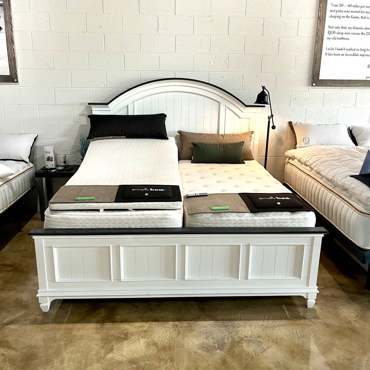 BedrMattress's tweet image. A split king gives each partner the freedom to choose their own mattress! Plus, this set up is compatible with an adjustable base for each side. It&apos;s a win-win!

#splitking #adjustablebase #simplybedr #shopbedr #newmattress