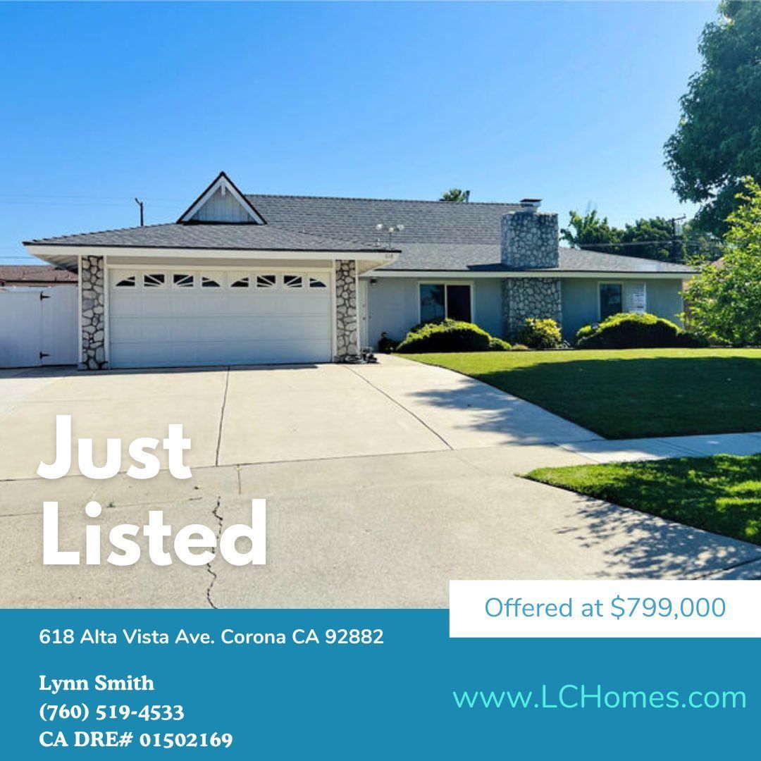 LCHomesSD's tweet photo. #INESCROW!

618 Alta Vista Ave.
#Corona
Gorgeous #singlelevelhome - 3 bed + office, 2 full baths.

Call Lynn Smith for all of your buying, selling or #propertymanagement needs!
C: 760-519-4533 
O: 760-436-5111
La Costa Sales &amp; Rentals
Lic. #01502169
#southerncaliforniarealestate https://t.co/0ec9jXN9XM
