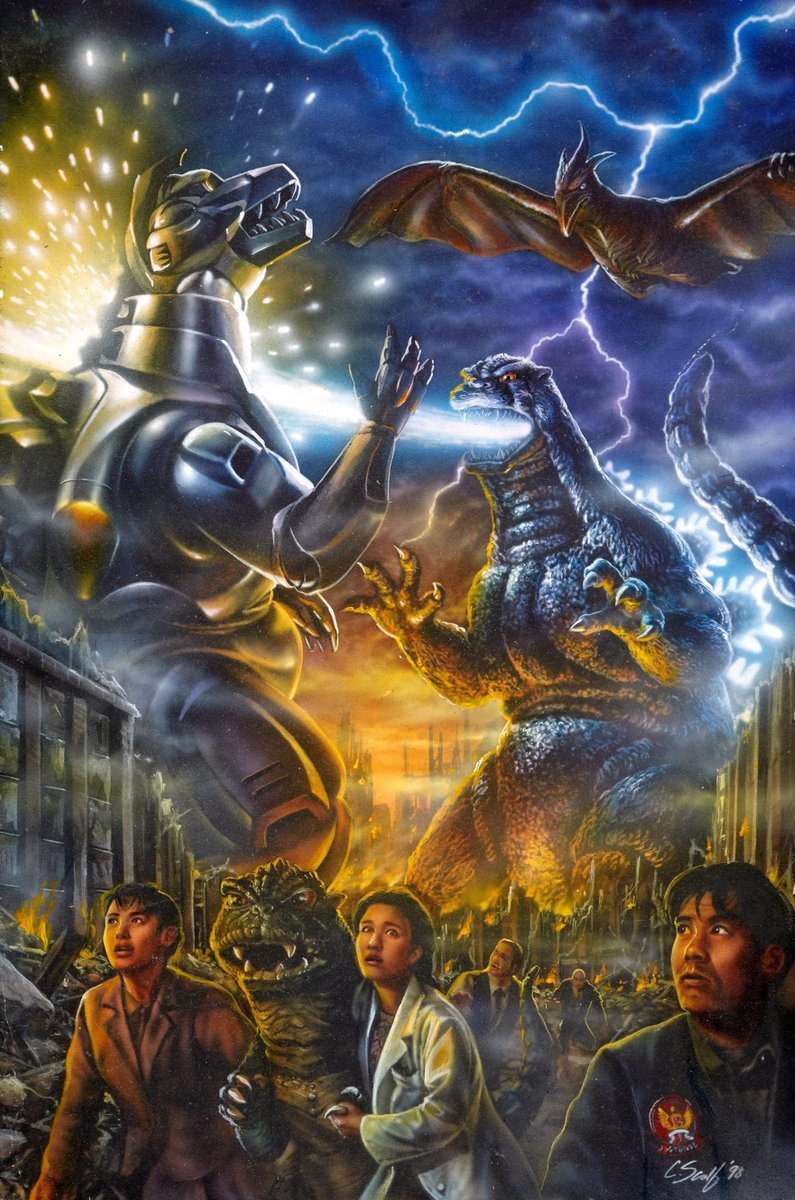 monsterasiazero's tweet photo. Summer Of Godzilla Gallery - Godzilla vs Mechagodzilla II By Chris Scalf #godzilla #mechagodzilla #firerodan https://t.co/HdNMkQjuSj