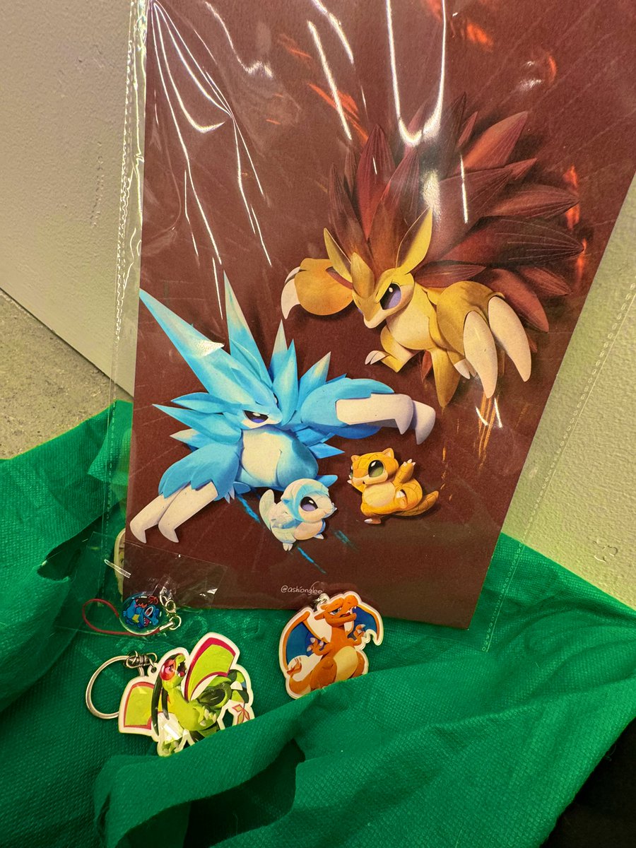 I just got the cutest treecko sticker from <a href="/ashionglee/">Sandy Lee</a>’s booth!!! If you’re at the con you should go check it out.