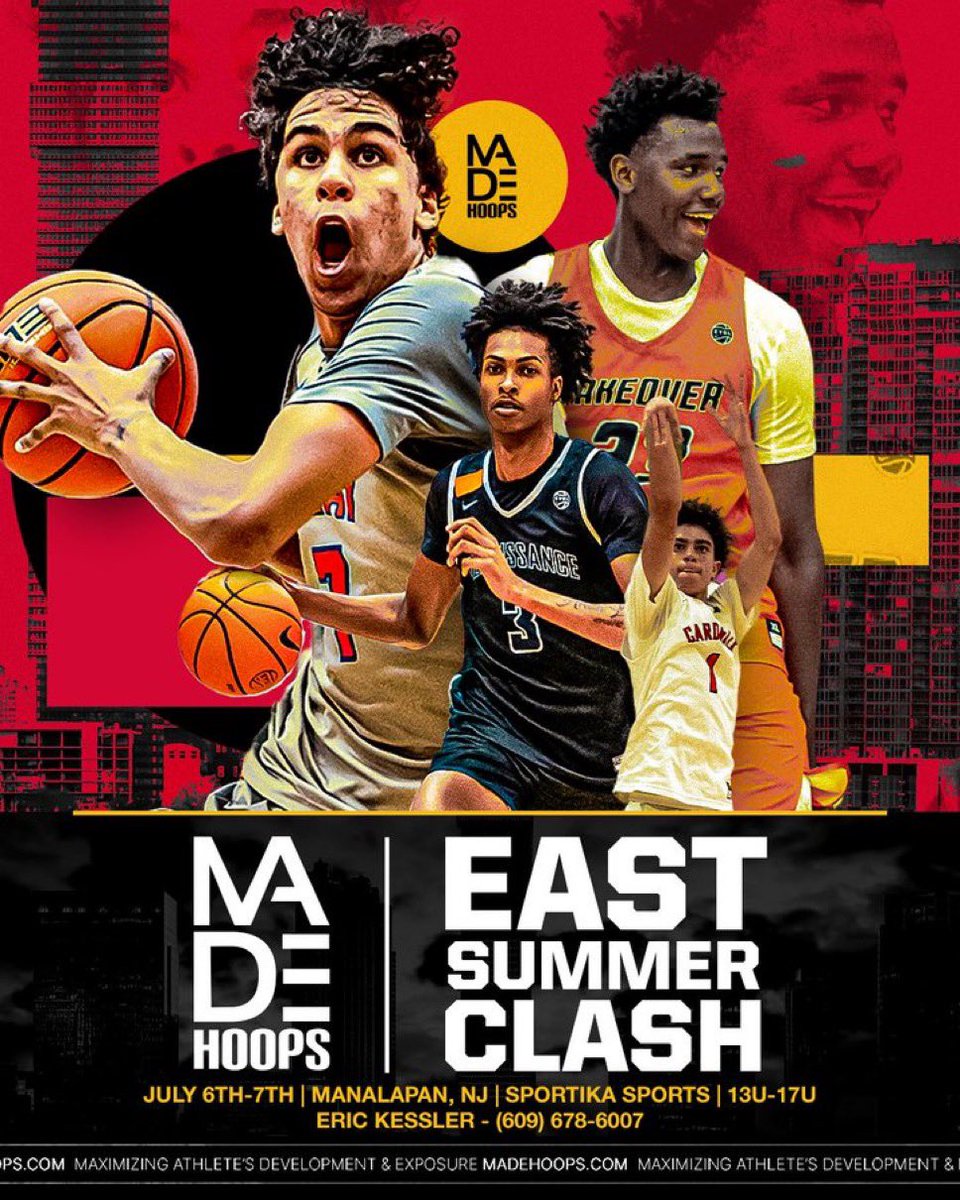 Looking forward to the games tonight &amp; tomorrow at <a href="/madehoops/">MADE Hoops</a> East Summer Clash broadcasted by <a href="/BallerTV/">BallerTV</a>