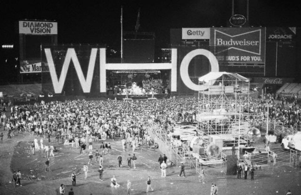 11. The Who performing at Shea Stadium, 1982.