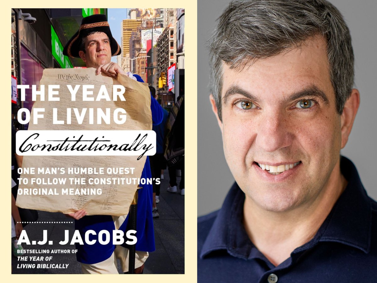 @AJJacobs brings his unique view of #USConstitution from 'The Year of Living
Constitutionally' to our annual George Washington Dinner on July 14. Tickets nearly sold out for #fundraiser commemorating 1790 dinner hosted here by Pres. Washington. Learn more: buff.ly/4eSFLyL