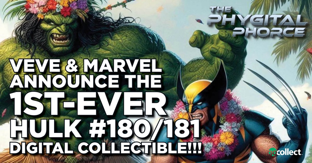 gocollect's tweet photo. THE BIG NEWS: @veve_official and @MarvelComicsHQ  are releasing the first-ever digital collectible comic issues of the iconic @Hulk #180 &amp; #181. 
These groundbreaking drops claw another massive milestone in the evolution of comic book collecting!!
https://t.co/yCpi0rk5ot https://t.co/N7Tcy1qU93