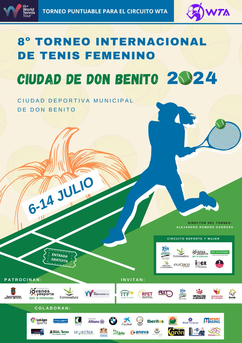 WTADonBenito's tweet photo. Finalizó la jornada de la firma de las jugadoras de la fase previa de VIII Torneo Internacional de Tenis Femenino "Ciudad de Don Benito" . 46 jugadoras disputarán esta fase en busca de las 8 plazas del cuadro final. Los partidos comenzarán mañana a las 9h en la Ciudad Deportiva. https://t.co/2wXBlMq9b6