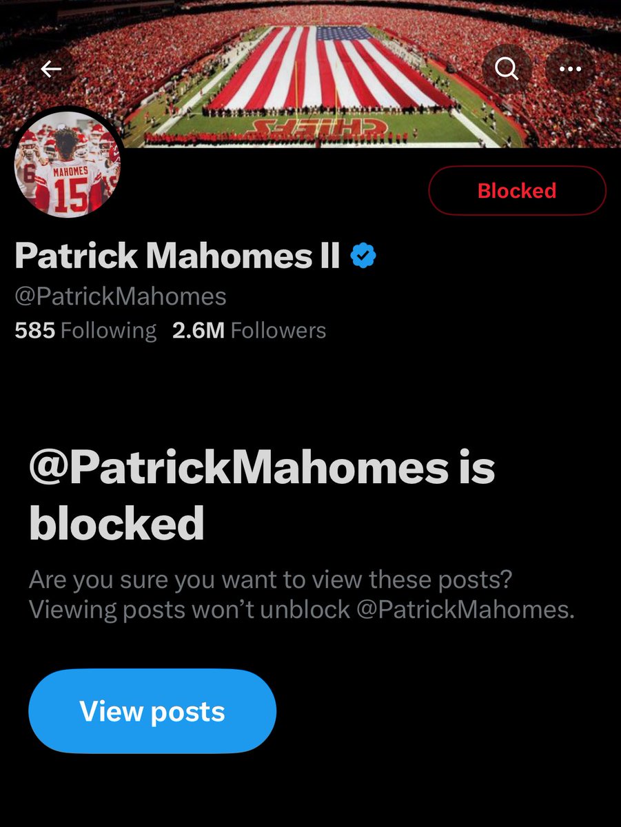 blocked patrick mahomes because he heard mary’s song before me
