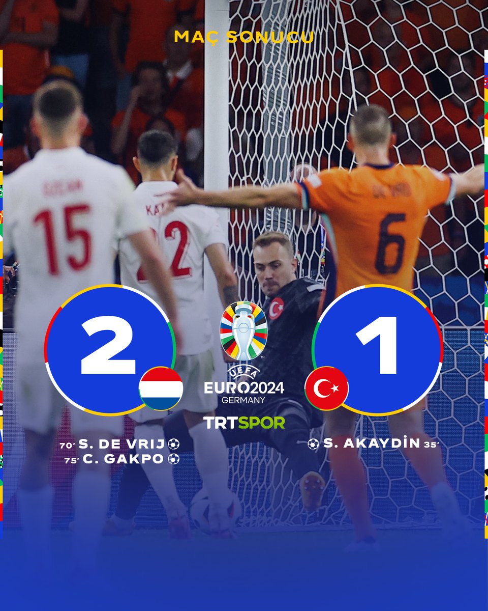 Hollanda yarı finale yükselirken  A Milli Takımımız turnuvaya veda etti...

Elinizden geleni yaptınız…

HER ŞEY İÇİN TEŞEKKÜRLER #BizimÇocuklar👏

#EURO2024