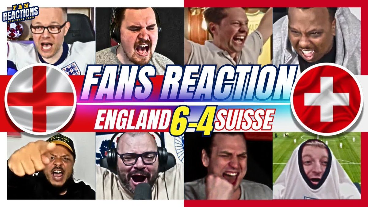 FanReactionsFC's tweet photo. ๐ฌ๐งEngland fans go WILD over the epic 6-4 victory against Switzerland!๐จ๐ญ Emotions ran high with every goal. What was your favorite moment from this thrilling match? ๐คโฝ๏ธ
#FootballFever #ENGvsSUI @fanreactionsfc https://t.co/5DySlYnfwH https://t.co/M1cPFKkQNk