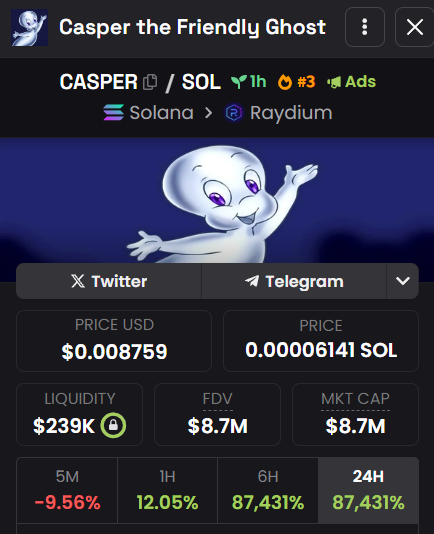 🚨Scam🚨

☠️ $CASPER ☠️ 

⛓️ SOL

⚠️Beware of the Friendly Scam Bundle
⚠️Crypto investors, be alert of rugpull scams on Solana

🌐dexscreener.com/solana/3fr69bk…
🌐