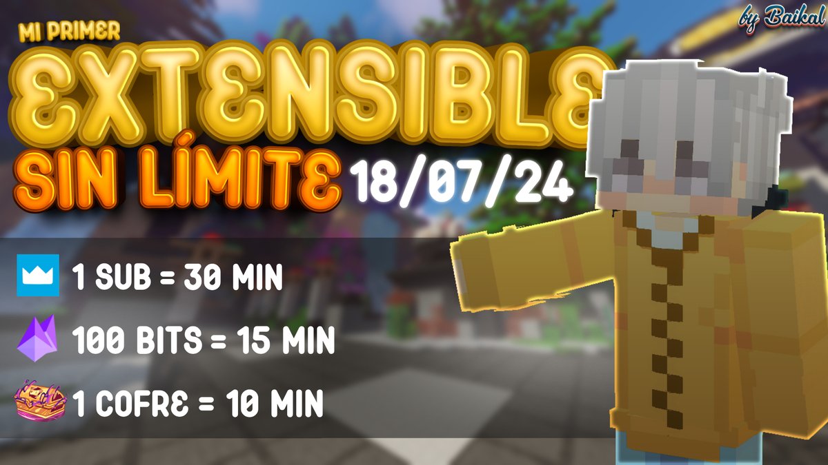 ¡MI PRIMER EXTENSIBLE! 🤩

Por primera vez en la historia haré un DIRECTO EXTENSIBLE SIN LÍMITE en el que habrá distintas metas que desbloquearán sorteos, retos, juegos y muchas otras cosas.

No sé como terminará esto, pero tengo muchas ganas de ver como empieza.

fav y rt 🫶🫶