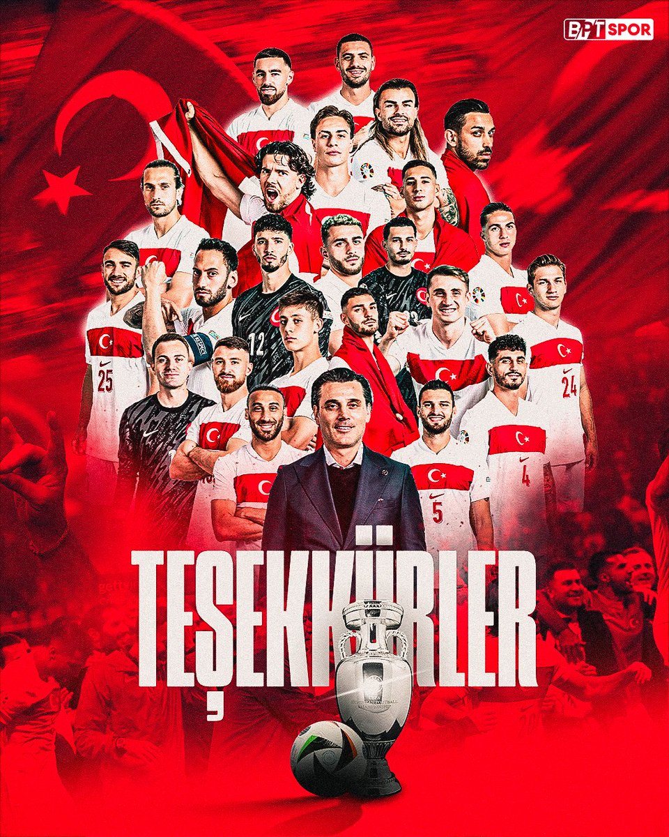 TEŞEKKÜRLER BİZİM ÇOCUKLAR 🇹🇷

A Milli Futbol Takımımız, Hollanda’ya 2-1 mağlup olarak EURO 2024’e çeyrek finalde veda etti.

Yaşattığınız her şey için teşekkür ederiz. Sizinle gurur duyuyoruz. 🇹🇷🐺