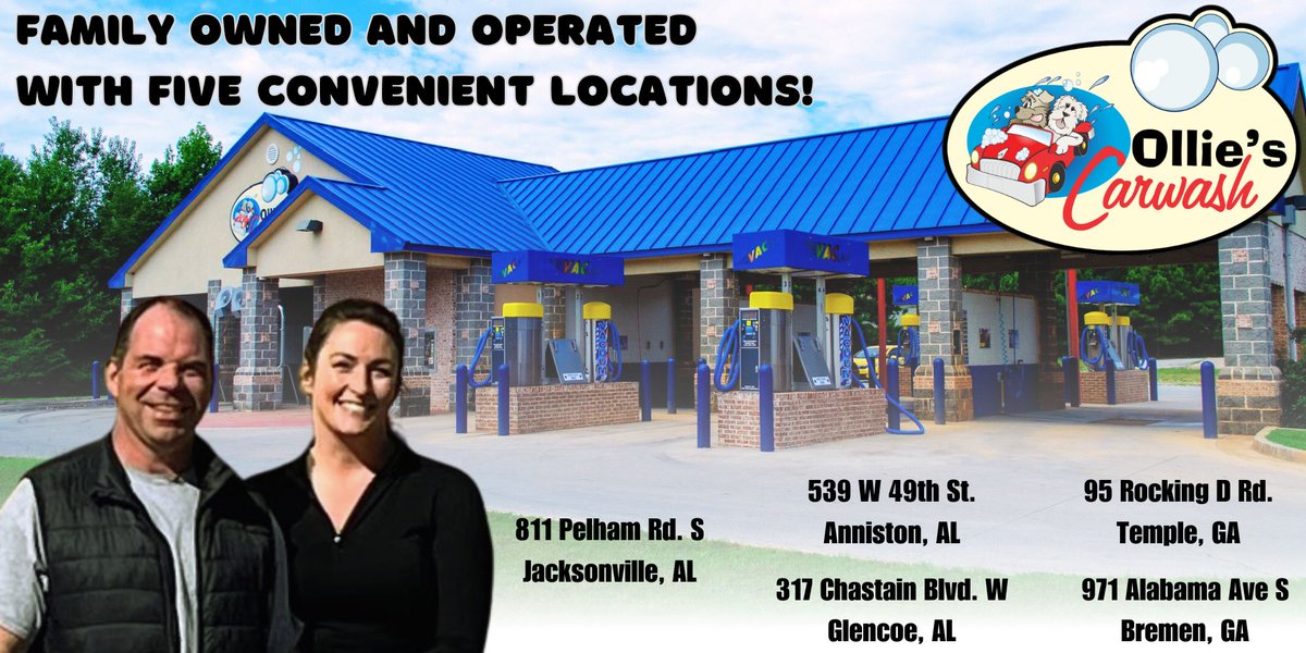 A huge thank you to Ollie’s Carwash for partnering with NLP to put on Anniversary VI at JaxFest!

Ollie’s Carwash is family owned and operated with five convenient locations in Alabama and Georgia!

Stop by Ollie’s Carwash today and tell them New Level Pro Wrestling sent you!